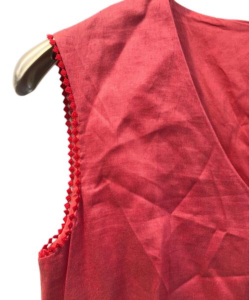 WEEKEND Max Mara（ウィークエンド マックスマーラ）Weekend Max Mara (ウィークエンド マックスマーラ) マキシノースリーブワンピース レッド サイズ:Mの古着・服飾アイテム