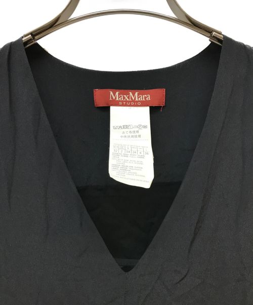 Max Mara Studio（マックスマーラ ストゥディオ）MAX MARA STUDIO (マックスマーラ ストゥディオ) マキシノースリーブワンピース ブラック サイズ:Ｓの古着・服飾アイテム