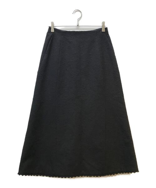 DRAWER（ドゥロワー）Drawer (ドゥロワー) ツイードAラインスカート ネイビー サイズ:Ｓの古着・服飾アイテム