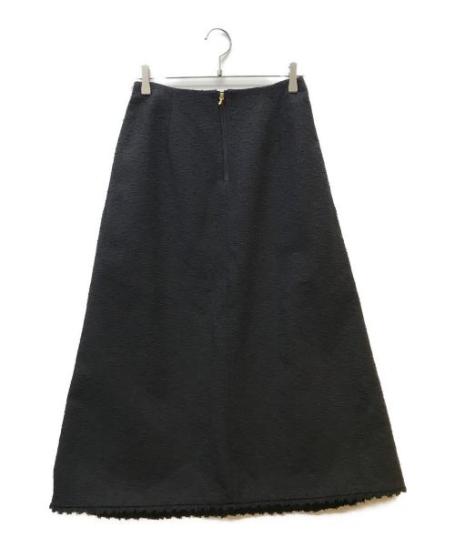 DRAWER（ドゥロワー）Drawer (ドゥロワー) ツイードAラインスカート ネイビー サイズ:Ｓの古着・服飾アイテム