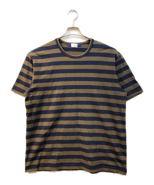 COMME des GARCONS JUNYA WATANABE MAN（コム デ ギャルソン ジュンヤ ワタナベ マン）COMME des GARCONS JUNYA WATANABE MAN (コム デ ギャルソン ジュンヤ ワタナベ マン) 綿ボーダー天竺 ブラウン サイズ:Ⅼの古着・服飾アイテム