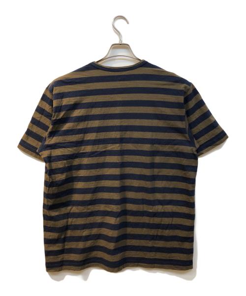 COMME des GARCONS JUNYA WATANABE MAN（コム デ ギャルソン ジュンヤ ワタナベ マン）COMME des GARCONS JUNYA WATANABE MAN (コム デ ギャルソン ジュンヤ ワタナベ マン) 綿ボーダー天竺 ブラウン サイズ:Ⅼの古着・服飾アイテム