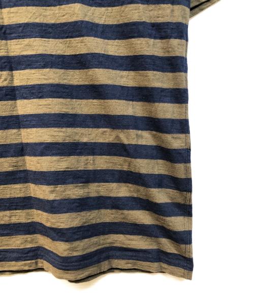 COMME des GARCONS JUNYA WATANABE MAN（コム デ ギャルソン ジュンヤ ワタナベ マン）COMME des GARCONS JUNYA WATANABE MAN (コム デ ギャルソン ジュンヤ ワタナベ マン) 綿ボーダー天竺 ブラウン サイズ:Ⅼの古着・服飾アイテム