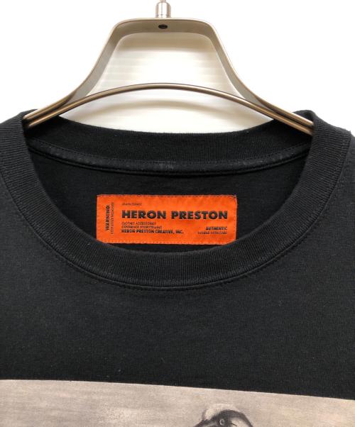 HERON PRESTON（ヘロンプレストン）HERON PRESTON (ヘロンプレストン) プリントTシャツ ブラック サイズ:Ⅿの古着・服飾アイテム