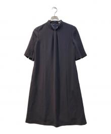 DAKS（ダックス）の古着「スタンドカラーブラウスワンピース」｜ネイビー
