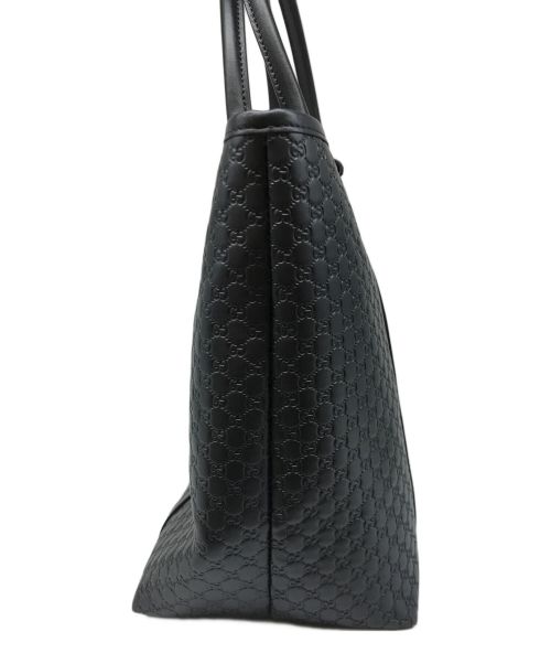 GUCCI（グッチ）GUCCI (グッチ) マイクログッチシマ トートバッグ ブラックの古着・服飾アイテム