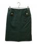 CELINE（セリーヌ）の古着「ロゴボタンスカート」｜グリーン