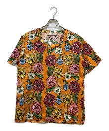 MARNI（マルニ）の古着「フラワープリントブラウス」｜オレンジ