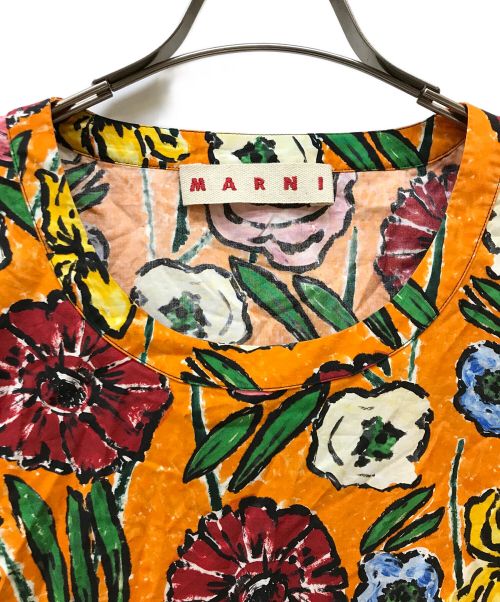 MARNI（マルニ）MARNI (マルニ) フラワープリントブラウス オレンジ サイズ:40の古着・服飾アイテム