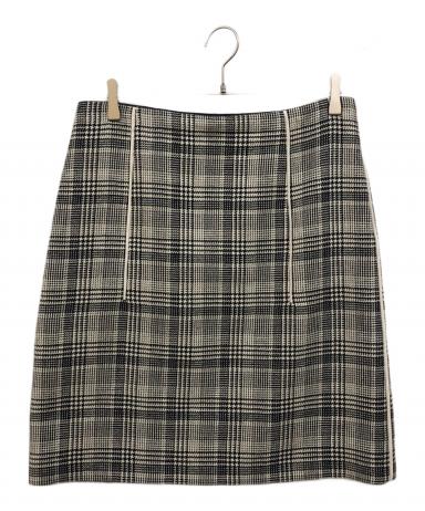 中古・古着通販】PRADA (プラダ) ウールチェックスカート ベージュ