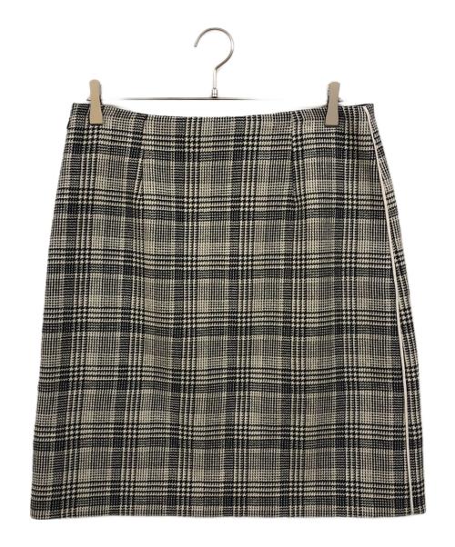 PRADA（プラダ）PRADA (プラダ) ウールチェックスカート ベージュ サイズ:44ｓの古着・服飾アイテム