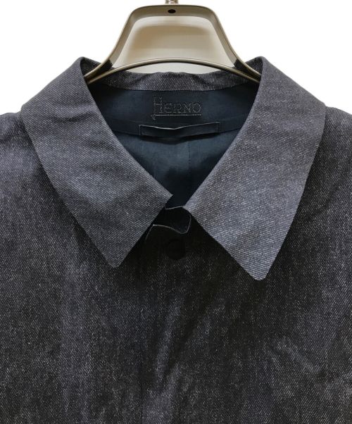 HERNO（ヘルノ）HERNO (ヘルノ) ゴム引きスプリングコート ネイビー サイズ:46の古着・服飾アイテム