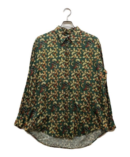 PAUL SMITH（ポールスミス）Paul Smith (ポールスミス) コットン総柄シャツ グリーン サイズ:Ⅼの古着・服飾アイテム