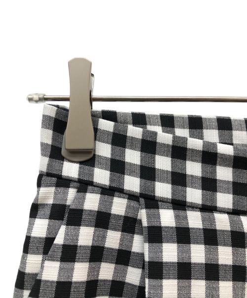 sheller（シェリエ）sheller (シェリエ) ハイウエストストレートパンツ ブラック×ホワイト サイズ:Mの古着・服飾アイテム