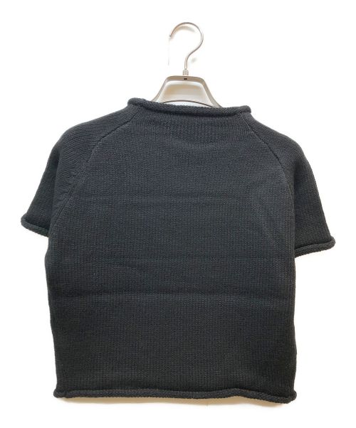 sheller（シェリエ）sheller (シェリエ) カットオフハーフスリーブセーター ブラック サイズ:Fの古着・服飾アイテム