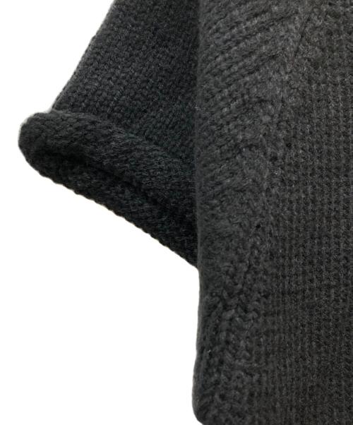 sheller（シェリエ）sheller (シェリエ) カットオフハーフスリーブセーター ブラック サイズ:Fの古着・服飾アイテム