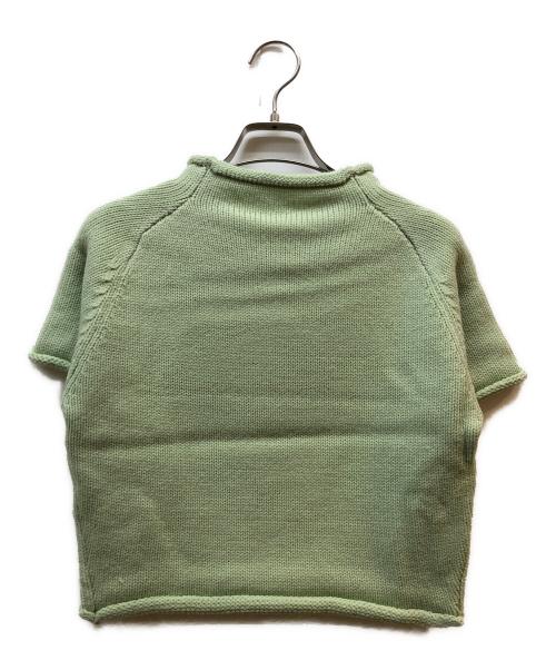 sheller（シェリエ）sheller (シェリエ) カットオフハーフスリーブセーター ミント サイズ:Fの古着・服飾アイテム