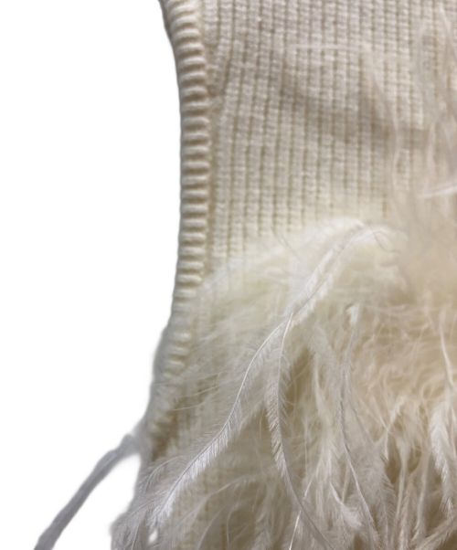 sheller（シェリエ）sheller (シェリエ) フェザーファータートルニット ホワイト サイズ:Fの古着・服飾アイテム