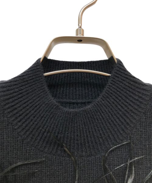 sheller（シェリエ）sheller (シェリエ) フェザーファータートルニット ブラック サイズ:Fの古着・服飾アイテム