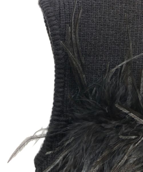 sheller（シェリエ）sheller (シェリエ) フェザーファータートルニット ブラック サイズ:Fの古着・服飾アイテム