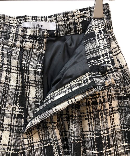 sheller（シェリエ）sheller (シェリエ) ツイードショートパンツ ブラック×ベージュ サイズ:Mの古着・服飾アイテム