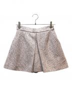 shellerシェリエ）の古着「フロントタックツィードショートパンツ」｜ピンク