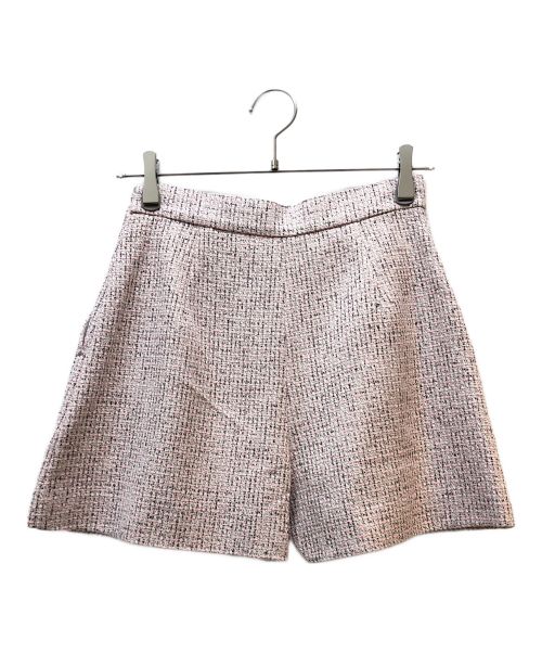 sheller（シェリエ）sheller (シェリエ) フロントタックツィードショートパンツ ピンク サイズ:Mの古着・服飾アイテム
