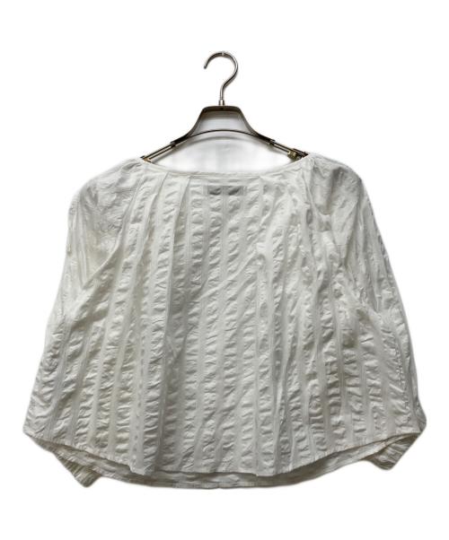 sheller（シェリエ）sheller (シェリエ) パフスリーブリボンブラウス ホワイト サイズ:FREEの古着・服飾アイテム