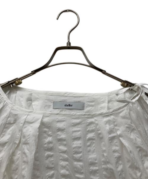 sheller（シェリエ）sheller (シェリエ) パフスリーブリボンブラウス ホワイト サイズ:FREEの古着・服飾アイテム