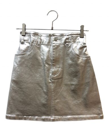 中古・古着通販】sheller (シェリエ) シルバーデニム ミニスカート