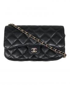 CHANELシャネル）の古着「ミニマトラッセチェーンウォレット」｜ブラック