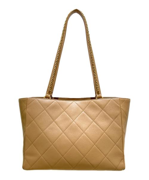 CHANEL（シャネル）CHANEL (シャネル) Matelassé Chain Tote Bag マトラッセ チェーン トートバッグ/AS3537 ベージュの古着・服飾アイテム