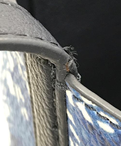 LAUREN RALPH LAUREN（ローレンラルフローレン）LAUREN RALPH LAUREN (ローレンラルフローレン) フラワー柄トートバッグ ブルーの古着・服飾アイテム