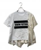sacaiサカイ）の古着「KNOW FUTURE T-Shirt」｜ホワイト