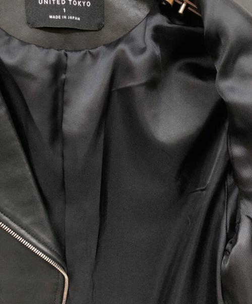 UNITED TOKYO（ユナイテッドトーキョー）UNITED TOKYO (ユナイテッドトーキョー) ライダースジャケット ブラック サイズ:Sの古着・服飾アイテム