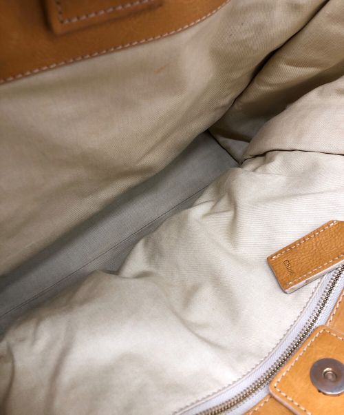 Chloe（クロエ）Chloe (クロエ) オールドサイドベルテッドハンドバッグ キャメルの古着・服飾アイテム