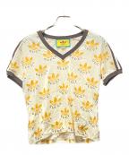 adidas×GUCCIアディダス×グッチ）の古着「Trefoil Print T-Shirt」｜ベージュ