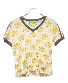 adidas×GUCCI（アディダス×グッチ）の古着「Trefoil Print T-Shirt」｜ベージュ