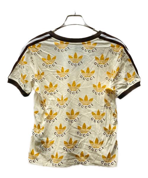 adidas（アディダス）adidas (アディダス) GUCCI (グッチ) Trefoil Print T-Shirt ベージュ サイズ:SIZE Sの古着・服飾アイテム