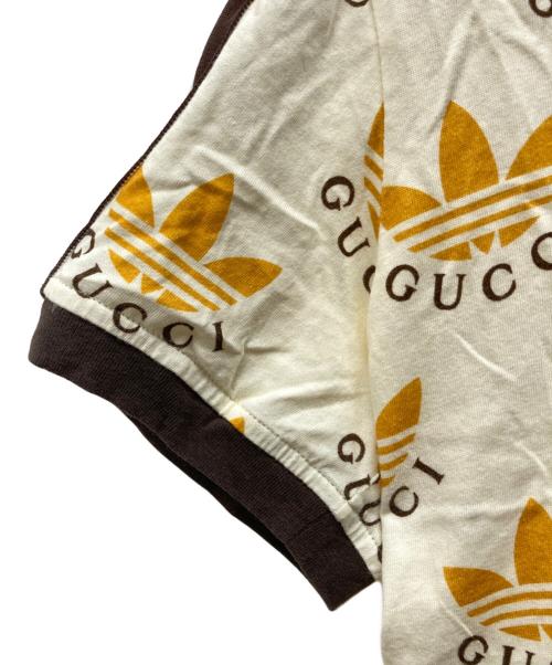 adidas（アディダス）adidas (アディダス) GUCCI (グッチ) Trefoil Print T-Shirt ベージュ サイズ:SIZE Sの古着・服飾アイテム