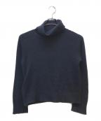 PRADAプラダ）の古着「エルボーパッチタートルネックニット」｜ネイビー