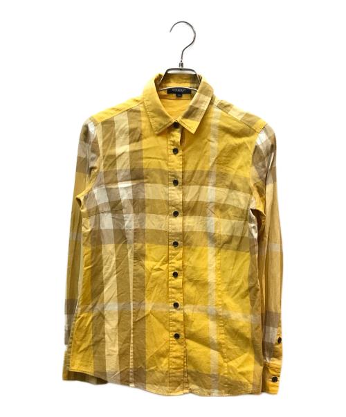 BURBERRY LONDON（バーバリーロンドン）BURBERRY LONDON (バーバリーロンドン) メガチェックシャツ イエロー サイズ:Mの古着・服飾アイテム