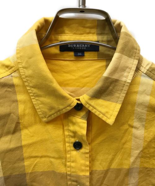 BURBERRY LONDON（バーバリーロンドン）BURBERRY LONDON (バーバリーロンドン) メガチェックシャツ イエロー サイズ:Mの古着・服飾アイテム