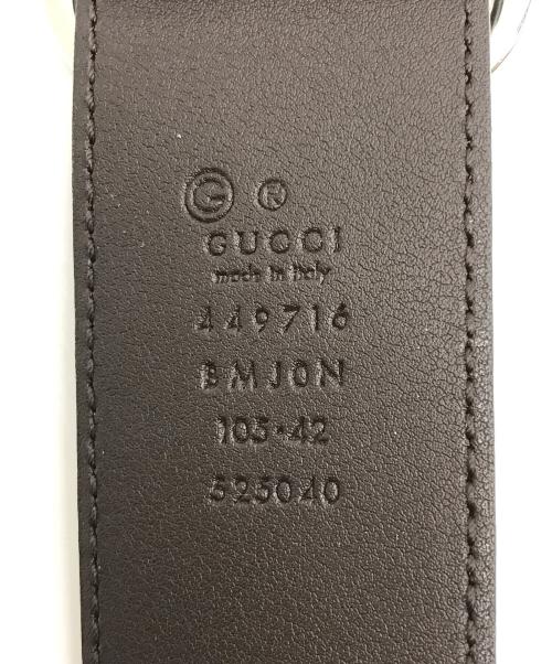 GUCCI（グッチ）GUCCI (グッチ) GGレザーベルト ブラウンの古着・服飾アイテム