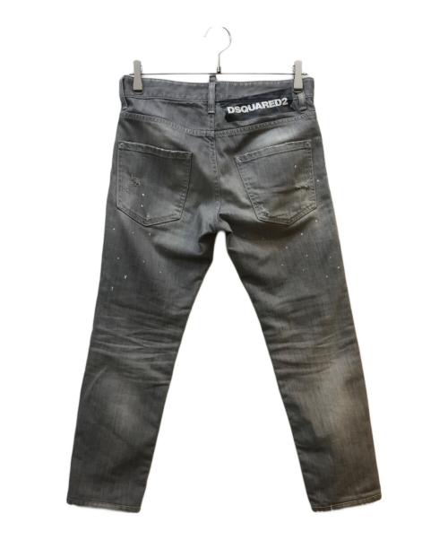DSQUARED2（ディースクエアード）DSQUARED2 (ディースクエアード) スキニーデニムパンツ グレー サイズ:42の古着・服飾アイテム