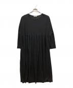 ICHI Antiquitesイチアンティークス）の古着「リネンニットワンピース」｜ブラック