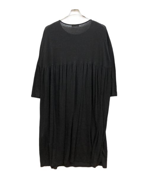 ICHI Antiquites（イチアンティークス）ichi antiquites (イチアンティークス) リネンニットワンピース ブラック サイズ:未記入の古着・服飾アイテム