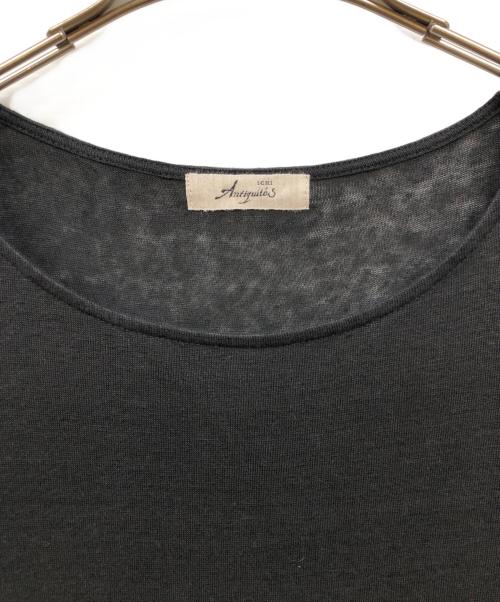 ICHI Antiquites（イチアンティークス）ichi antiquites (イチアンティークス) リネンニットワンピース ブラック サイズ:未記入の古着・服飾アイテム