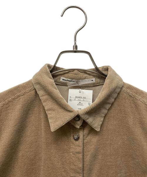 Mademoiselle NON NON（マドモアゼルノンノン）Mademoiselle NON NON (マドモアゼルノンノン) カシミヤ混コーデュロイシャツワンピース ベージュ サイズ:Lの古着・服飾アイテム