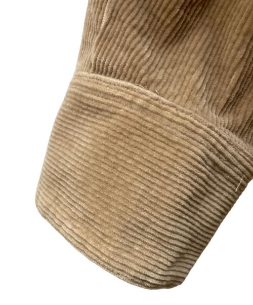 Mademoiselle NON NON（マドモアゼルノンノン）Mademoiselle NON NON (マドモアゼルノンノン) カシミヤ混コーデュロイシャツワンピース ベージュ サイズ:Lの古着・服飾アイテム